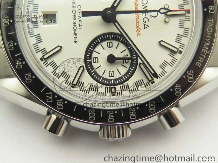 0217 UrbanChic Speedmaster Moonwatch OMF 1:1 Best Edition White Dial Black Hand on SS Bracelet A 8045